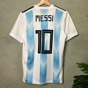 Lionel Messi Adidas Argentina 2010s Small Soccer Jersey